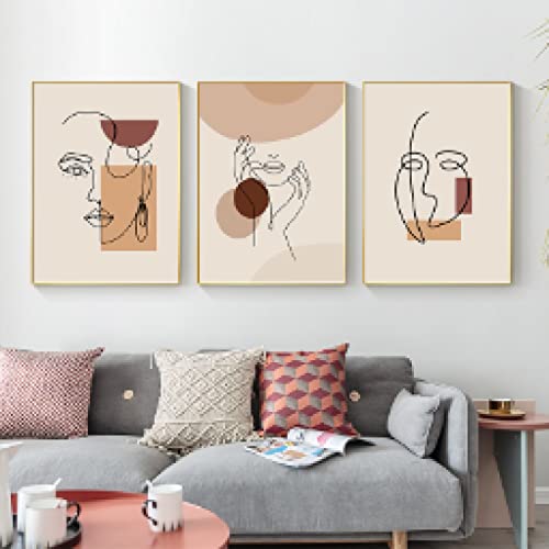Toile Peinture Bohême Femme 70x100cm Grand Format pour Salon Moderne Chic