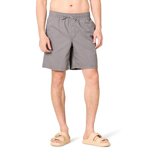 Image of Amazon Essentials Men's 8 inch Inseam Relaxed-Fit Cotton Drawstring Pull-On Walk Shorts, Summer-Weight