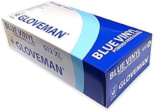 Blue Vinyl Gloves, Powder free and Latex free, 100 Goves per Box- Size Medium - Food Safe - New