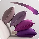 NOSTHEART Fundas Cojines 40x40 Juego de 4 Funda Cojin Sofa Terciopelo Funda de Cojine para Sala de Estar, sofás, Camas, Dormitorio Gradientes Serie Colores Morados