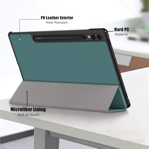 Étui cuir pour tablette Samsung Galaxy Tab S10 Plus S9 Plus S9 FE Plus 12.4