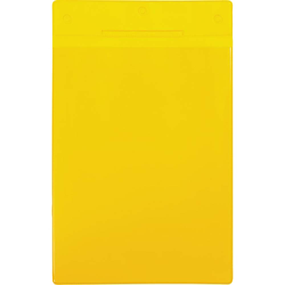 Pochette d'identification magnétique A5 jaune pour logistique et étiquetage de bureau - 3