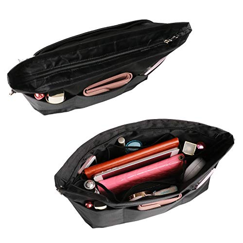 Joqixon Nylon Purse Organizer Insert, Tote Organizer Insert With Zipper #TOP2
