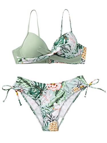 GORGLITTER Bikini Damen Push Up Bikini Mit Bügel Set Badeanzug Mit...