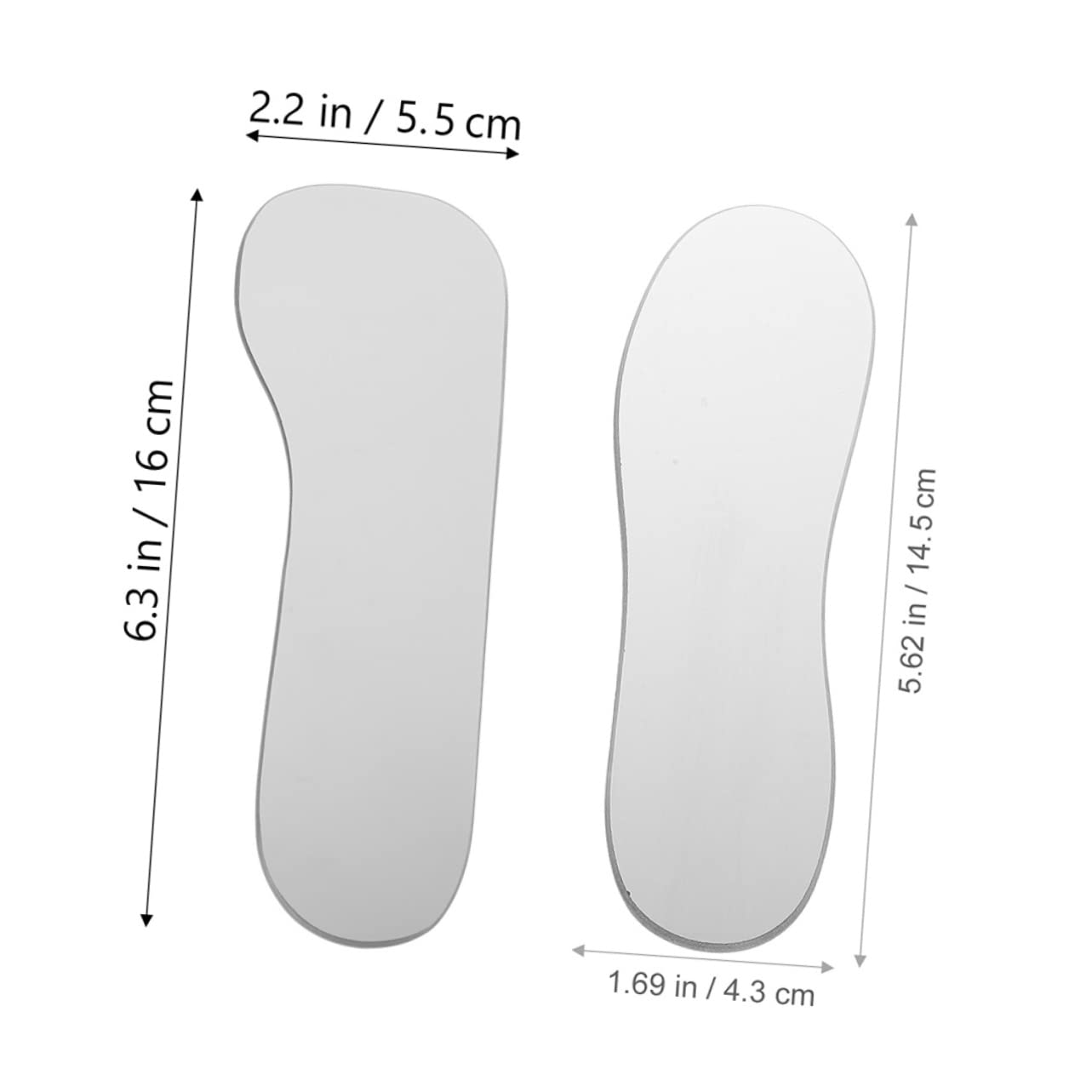 2Pcs Professional Dental Observation Mirrors with Premium Glass for Oral Cavity Inspection Polished Rounded Edges for Patient Comfort Suitable for Clinic and Home Teeth Examination
