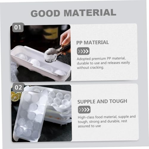 Molde para hielo en bola 2 piezas con tapas miniatura 4