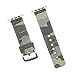 C&P Canvas Strap for Apple Watch Band, Men/Women Soft Breathable Sweatproof Canvas Camo Band for Apple Watch Series 5/All Series - Distressed Camo Green (38mm/40mm)