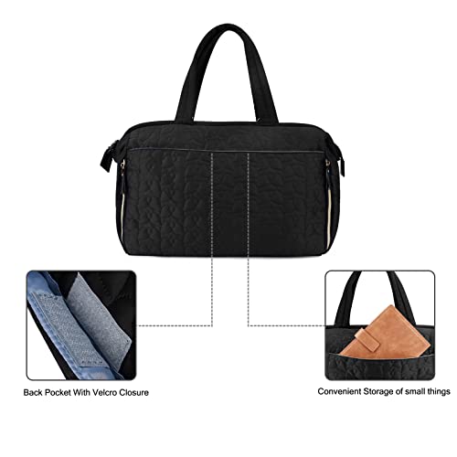 Bebamour Diaper Bag,Diaper Changing Totes Bag For Mom And Dad Multi-Function Baby Diaper Bag Stylish Large Capacity Mommy Bag For Travel (Black) #TOP5