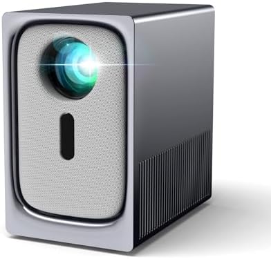 undreem Mini Proyector Portátil 4k Soportado, Proyector Smart TV Movil Cine en Casa WiFi 6 Bluetooth 5.0 Projector Tiro Ultra Videoproyector, 15000 Lúmenes, 1080P Nativo, Enfoque Eléctrico