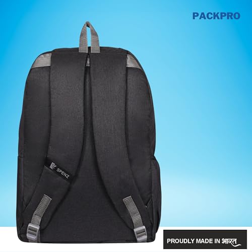 Image of SPENZ BAGS Laptop Backpack -Breathable Shoulder Straps, Mesh Side Pocket, Waterproof, Front Zipped Pocket, Padded Laptop Compartment, Backpacks