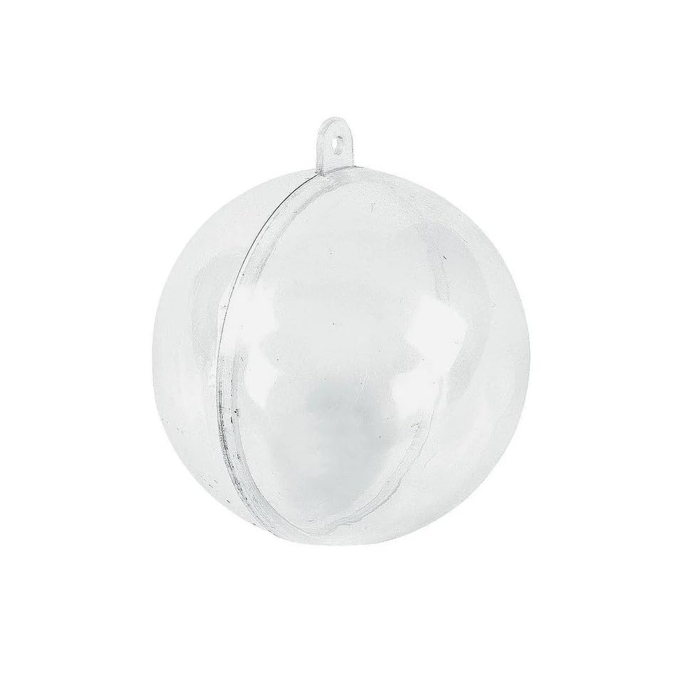 Boules décoratives en plastique transparent 70 mm lot de 12 pour travaux manuels