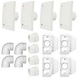 Cen-Tec Systems 92817 4 Central Vacuum Installation, 4-Inlet Kit, White