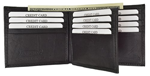 RFID Blocking Premium Soft Leather Men's Multi-Card Compact Center Flip Bifold Wallet2