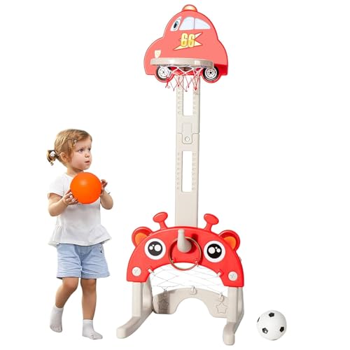 Metreno 5in1 Kids Basketball Set at Home for Boys and Girls Height Adjustable Upto 140cm Multifunctional Babies Football Set, Ring, Hockey Stick with Stand Upto 5 Yrs (Red, 5in 1) (B0DG2667C2) Amazon Price History, Amazon Price Tracker