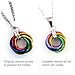 Gay Pride Pendant Necklace – Handmade LGBTQ+ Jewelry - Small Rainbow Love Knot Circle Charm – Gift for Pride or Daily Wear