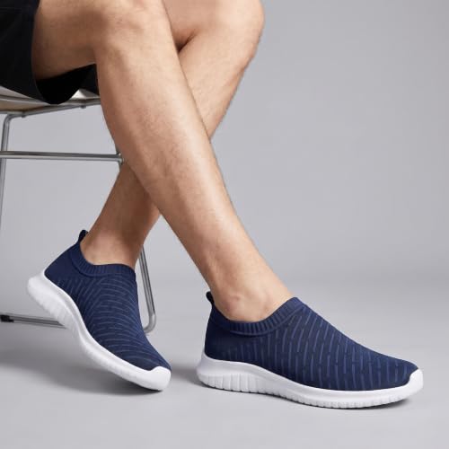 Image of TIOSEBON Men's Slip On Walking Shoes Arch Support Knit Mesh Lightweight Casual Comfortable Gym Workout Running Tennis Travel Standing Sneakers