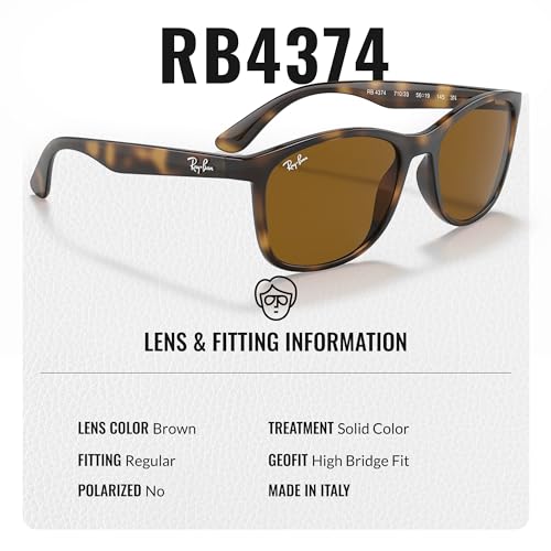 Ray-Ban RB4374 Square Shaped Sunglasses for Men & Women with Official RAYBAN Eyewear Kit4
