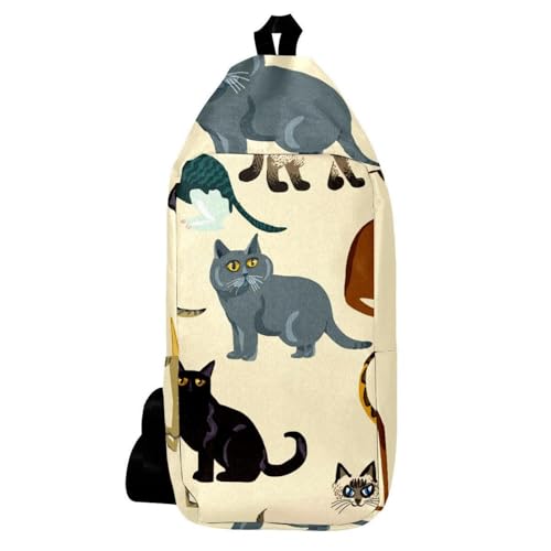 Sac à dos à bandoulière chat pour vos sorties urbaines et balades de week-end