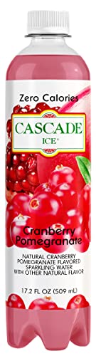 Cascade Ice Zero Cal Sparkling Water, Cranberry Pomegranate, 17.2 Fluid Ounce (Pack of 12)