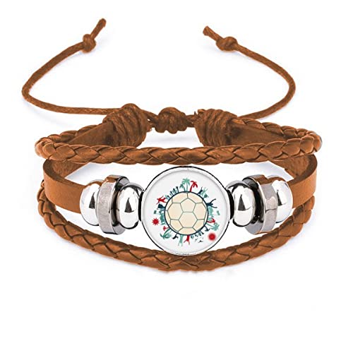 Bracelet de sport en cuir véritable Arbres de la Terre montre connectée homme femme
