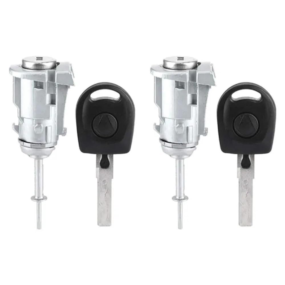 Hzsmyxgs One Color Car Door Lock 604837167 604837168 Compatible With Vw For Golf Mk4 For Bora For J&Etta For Passat For Polo 9N Car Door Lock Cylinder(A Set)