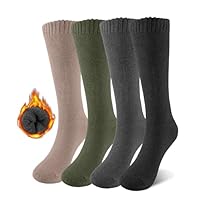 SIMIYA Welly Socks Women, Thermal Wellington Socks for Women 4-7 Ultra Thick Long Boot Knee High Socks Warm Merino Wool Sock Winter Stockings for Girls and Ladies