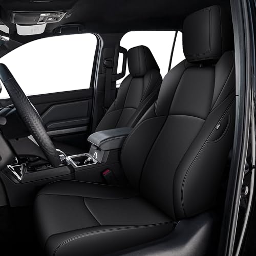 Image of AOMSAZTO Custom Fit Seat Covers for Toyota 4Runner 2025 2026 Full Set Faux Leather Car Seats Cover for 4Runner Accessories Black(5 Seats Model Only)