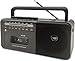CTDZLED Boombox - Lettore di cassette Bluetooth registratore a nastro Am/FM/SW Radio Stereo Tape Player/Registratore con grande altoparlante e connettore per cuffie, USB/TF/MP3 Tape Player AC o immagine