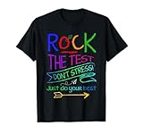 Funny Testing Teacher Rock The Test Teaching Student T-Shirt