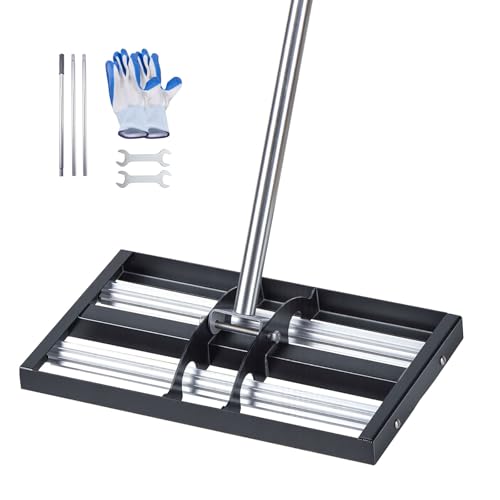 Rastrillo nivelador de césped VEVOR 17" x 10" acero inoxidable