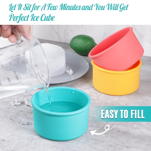 Molde de silicona para hielo raspado con tapa, pack de 3 miniatura 7