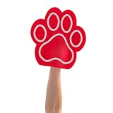 Fun Express Red Paw Print Team Spirit Foam Hands, 12 Pieces