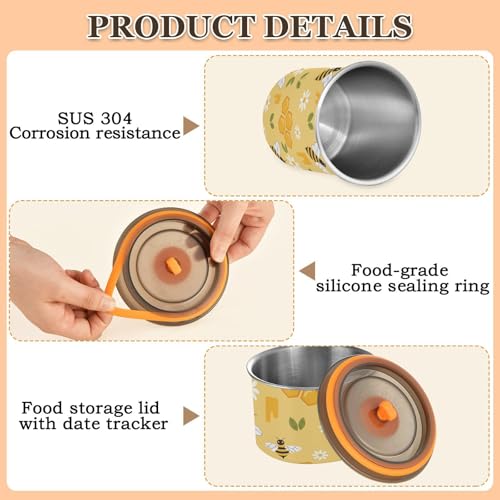 Envase Hermético para Café de Acero Inoxidable 900ml miniatura 4