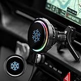 Ventaron Qi2 15W Wireless Car Charger -Compatible with MagSafe- [3-Second Peltier Cooling] with Strong Magnetic Mount-Fast Charging Air Vent Phone Holder for iPhone 16/15/14 Pro Max,Galaxy S25(Black)