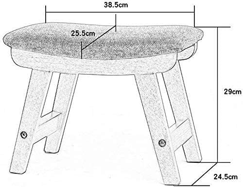 Taburete para sofá de lino ideal como cambiador de zapatos 2