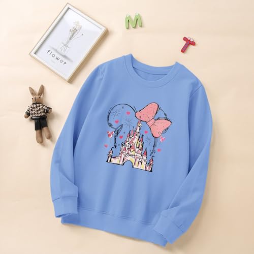 Image of Magic Kingdom Sweatshirts for Girls Magical Castle Graphic Long Sleeve Shirt Kids Toddler Vacation Pullover Cute Top