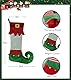 2 Stück Weihnachtsstrumpfe Elfen Groß, Nikolausstrumpf Personalisiert, Nikolausstiefel Aufhängen Weihnachtssocken Deko zum Befüllen, Christmas Stockings Dekoration für Kamin Weihnachtsbaum Wand Treppe