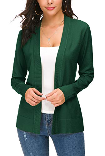 Image of EXCHIC Women's Long Sleeve Open Front Cardigan Sweater Lightweight Casual Knit Sweaters