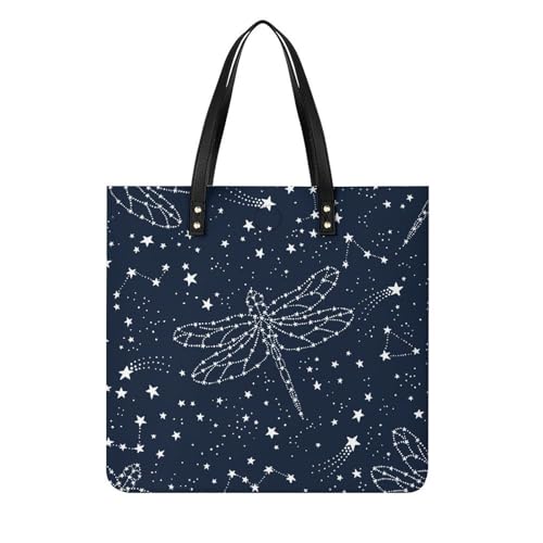 Tote bag pour voyage et quotidien sac à main shopper motif poétique de libellule