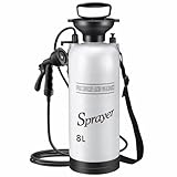 Nuiorfty Portable Camping Shower, 8L Portable Shower with 10 Modes Sprayer Head and 9.84ft Hose for Garden Picnic Hiking Beach Car Cleaning