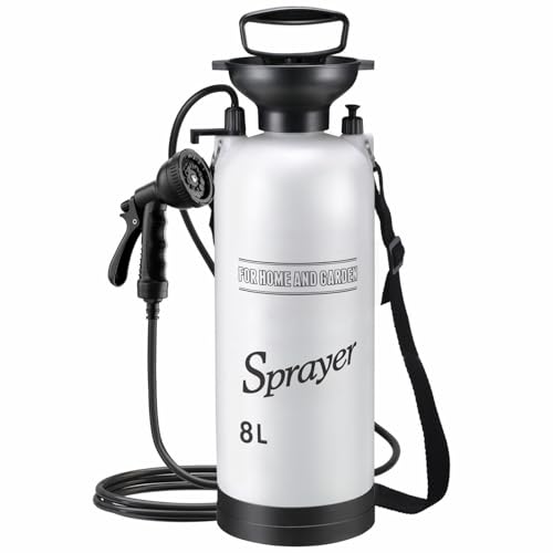 Douche de camping portable 8L avec tuyau de 9,84 pieds PIQ