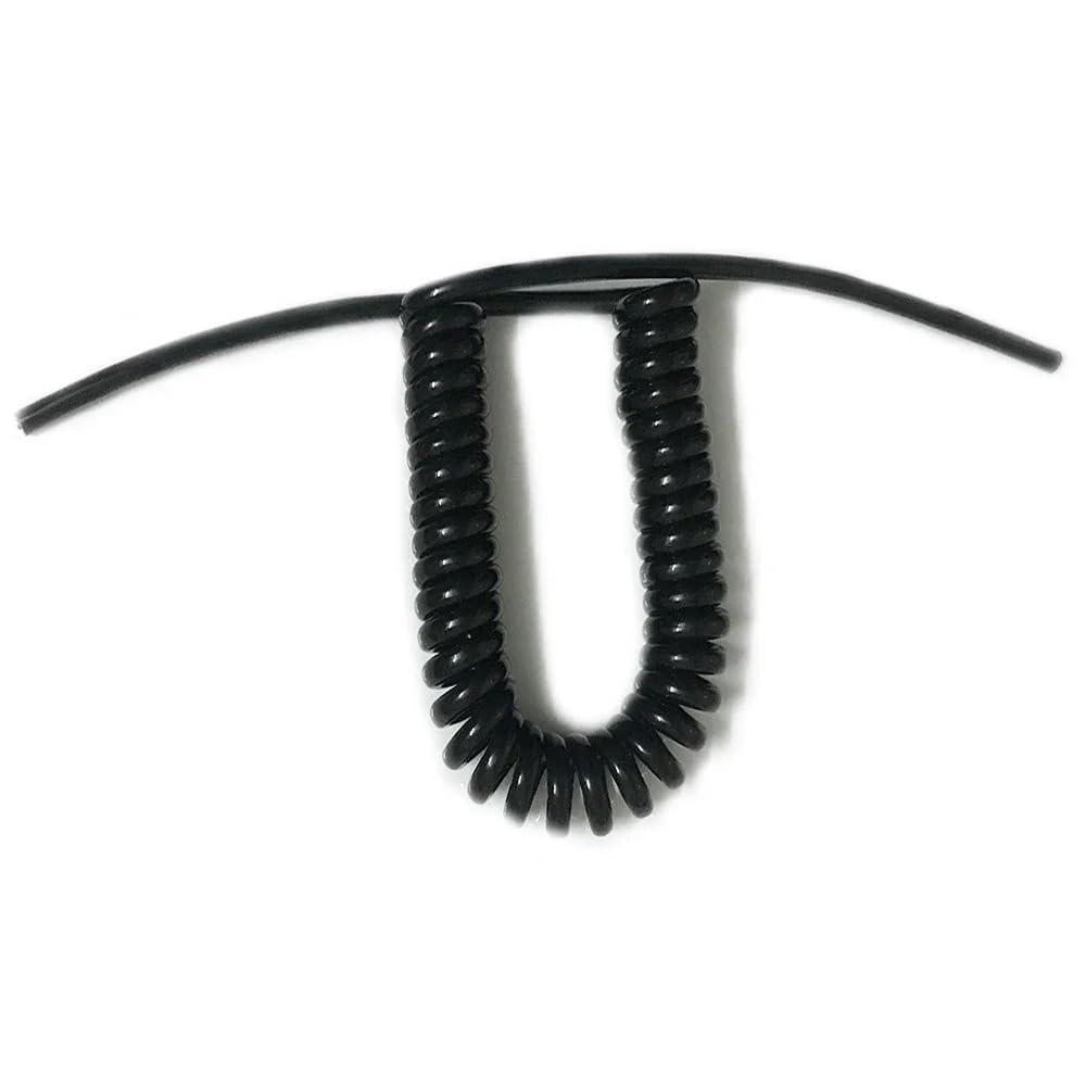 Cavo elettrico a spirale Cavo retrattile a 2 conduttori da 2,5 mm² diametro esterno 8,0 mm Cavo a molla in TPU da 2,5 m/5 m/7,5 m for uso esterno(1.25meters)