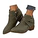 Baxtayel Ankle Booties for Women Casual Slip On Low Thick Heel Tie Knot Pump Booties V Cut Fashion Design Shoes Platform Western Booties