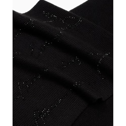Armani Exchange Women's Knit Viscose Mix Winter Scarf Nero, One Size3