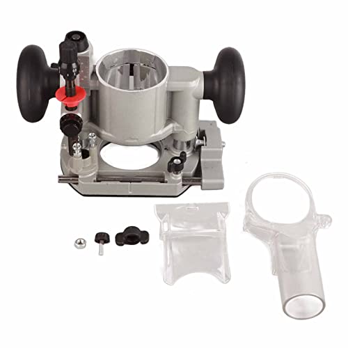 Compact Router Plunge Base Kit, Double Handle Trimming Machine Cover, Transparent Protective Cover, Professional Woodworking Tools with Insertion Lock Lever, 3 Preset Depth