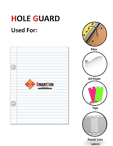 Image of SMARTSON Smart Hole Guard Sticker for Punched Papers Self-Adhesive Paper Label Multi Colors (Colors May Vary)