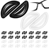 XLIUAX 30 Pairs Eyeglass Nose Pads, Nose Pads for Glasses Noses Pad for Glass Anti Slip Noses Bridge for Glasses Adhesive Replacement for Sunglasses D-Shaped Adhesive Cushions Silicone Black White