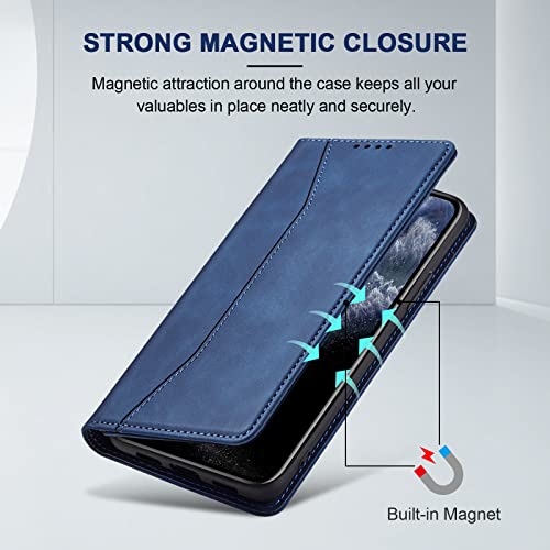 Image of Jasonyu Flip Wallet Case for iPhone 11 Pro Max,Blue