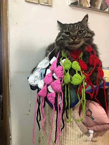 Pet Cat Bikini,Pure Handmade Cat Costume Funny Pet Clothes Small Dog Costumes Clothes(Pink, Large) #TOP2