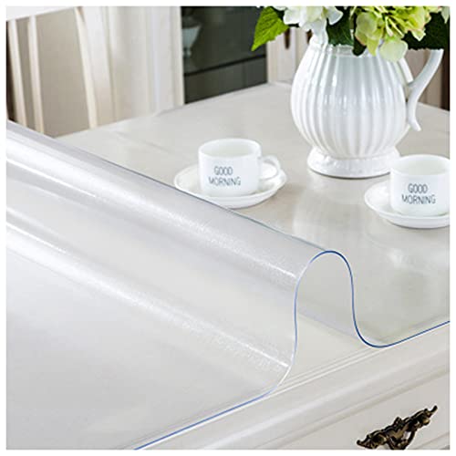 Mantel Transparente PVC, 1.5mm/2mm Protector de Mesa Cover